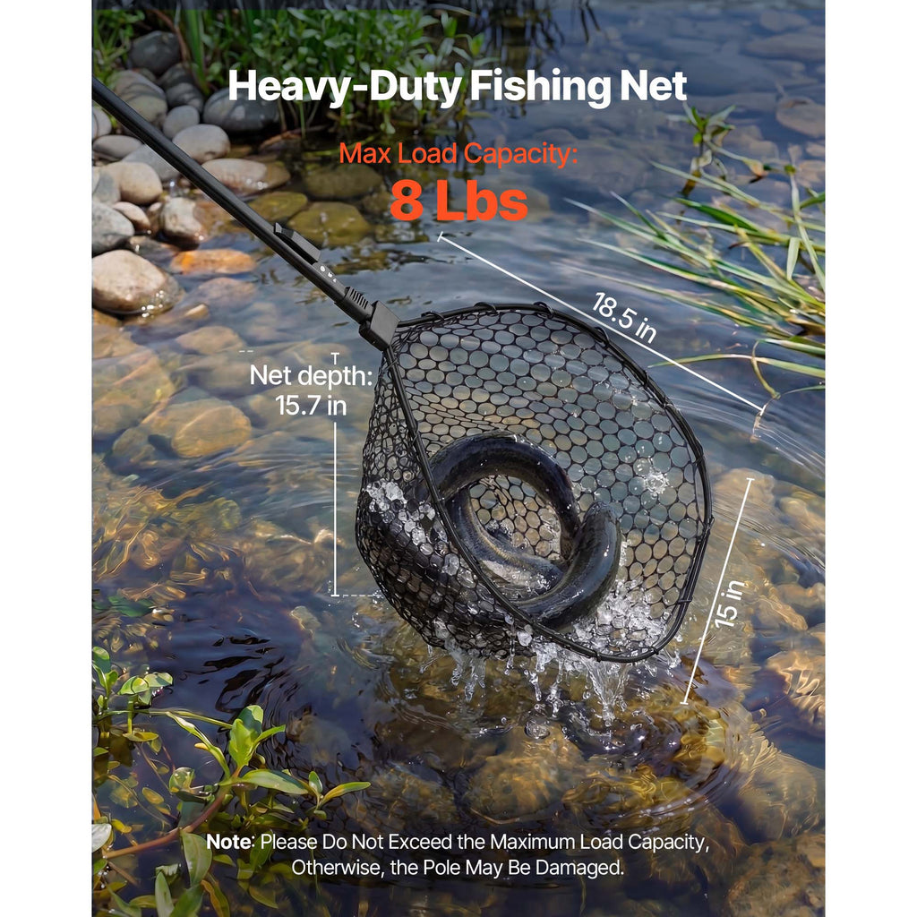 Telescopic Landing Net — 61cm, Silicone Mesh