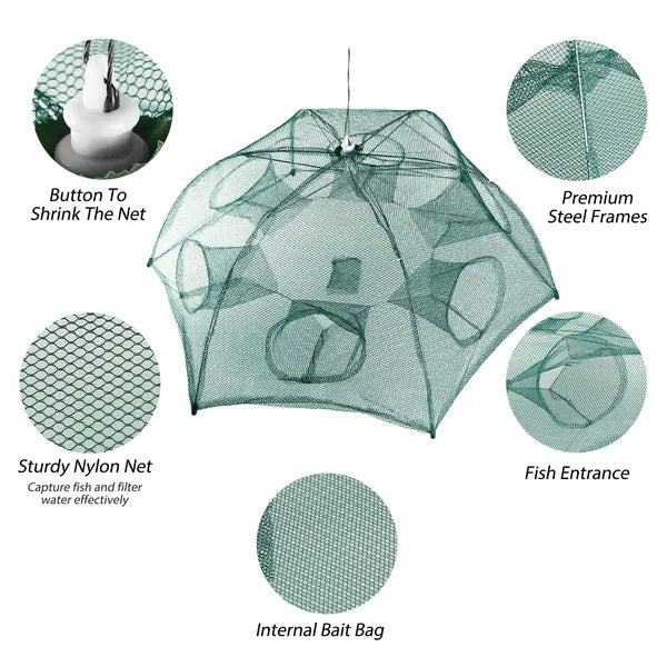 Collapsible Trap Net — Shrimp, Minnow & Crab