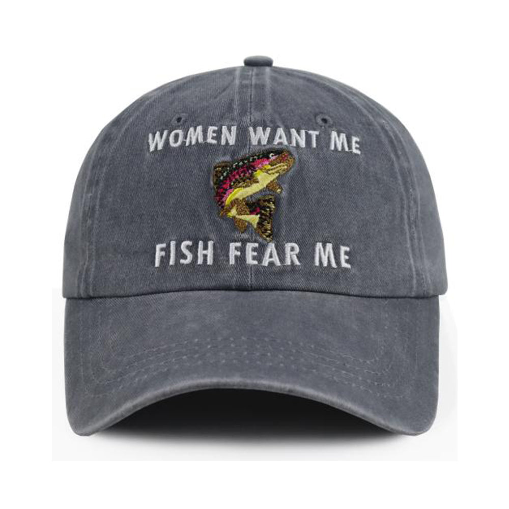 Fish Fear Hat — Adjustable, Embroidered