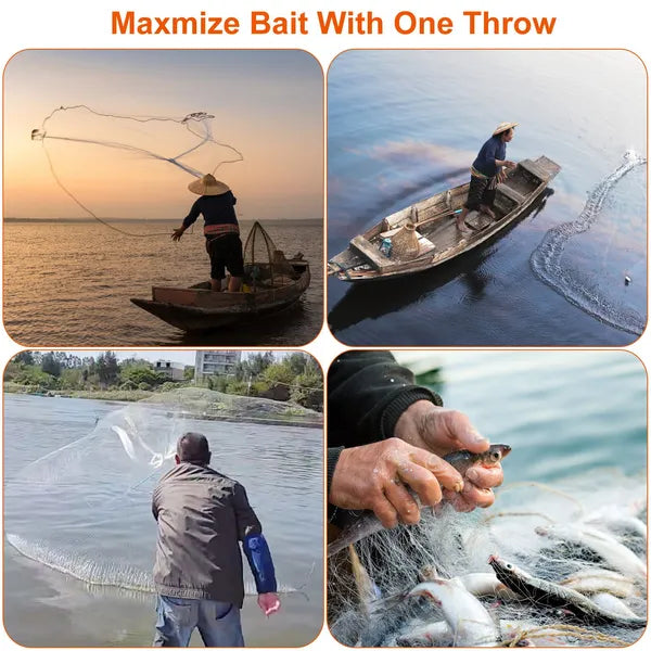 Cast Net — 6ft, Chain Sinker Bottom