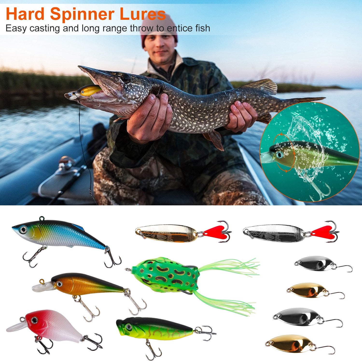 Lure Tackle Box — 383 Pieces, Bass Fishing
