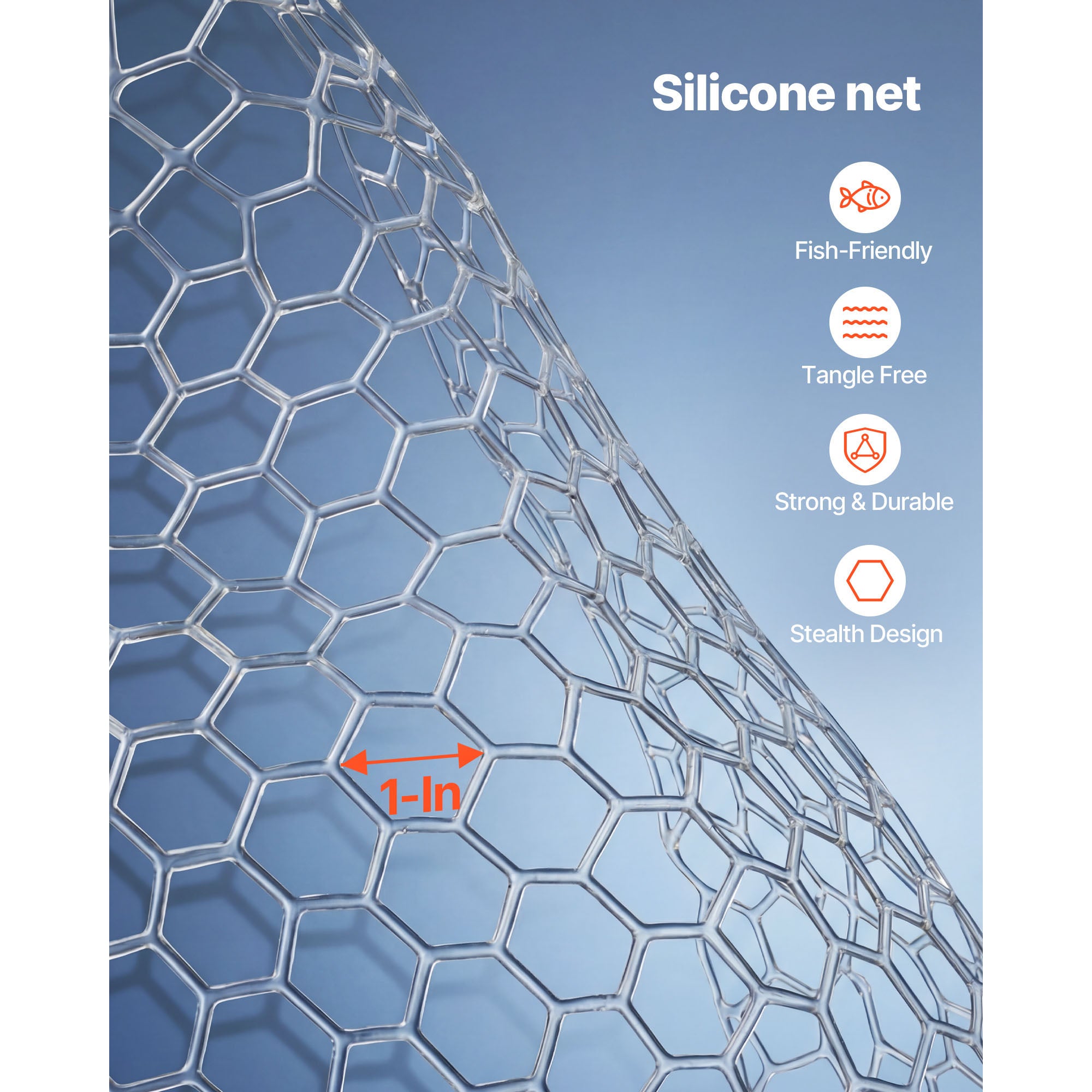 Telescopic Landing Net — 84cm, Built-In Length Scale