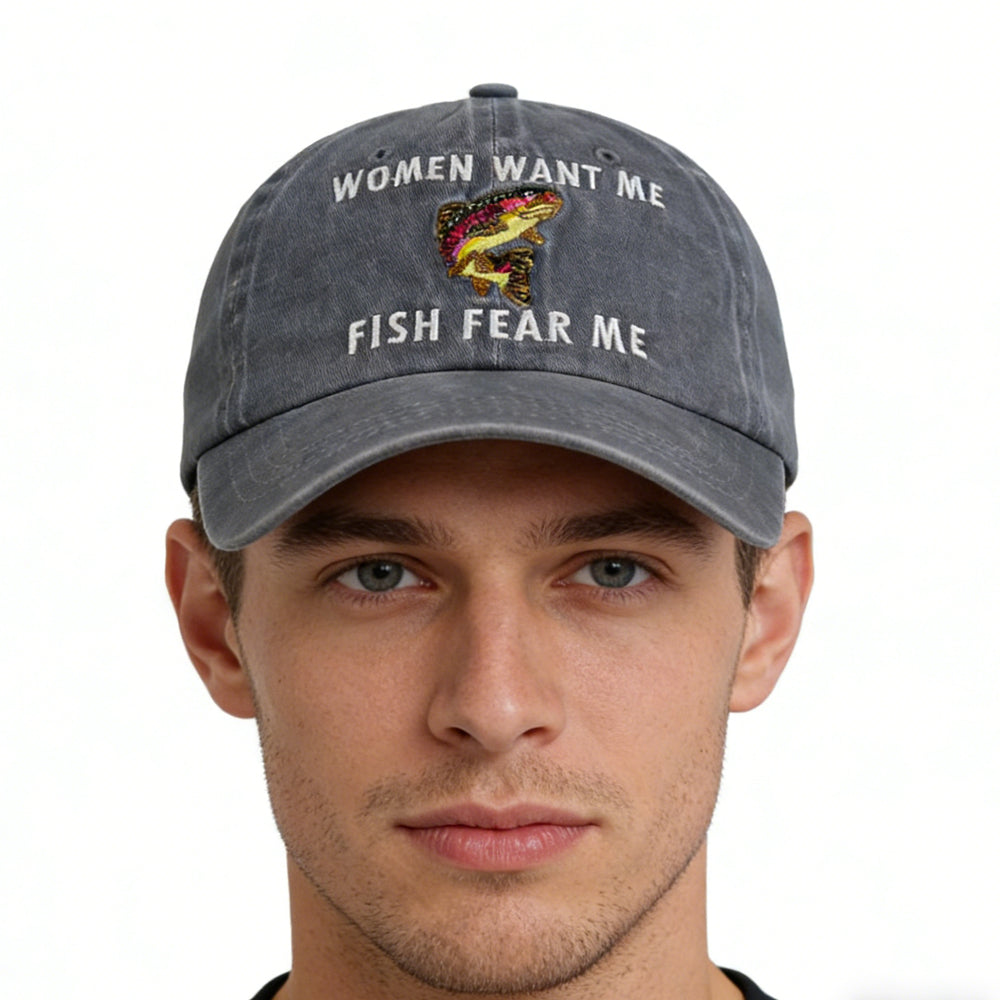 Fish Fear Hat — Adjustable, Embroidered