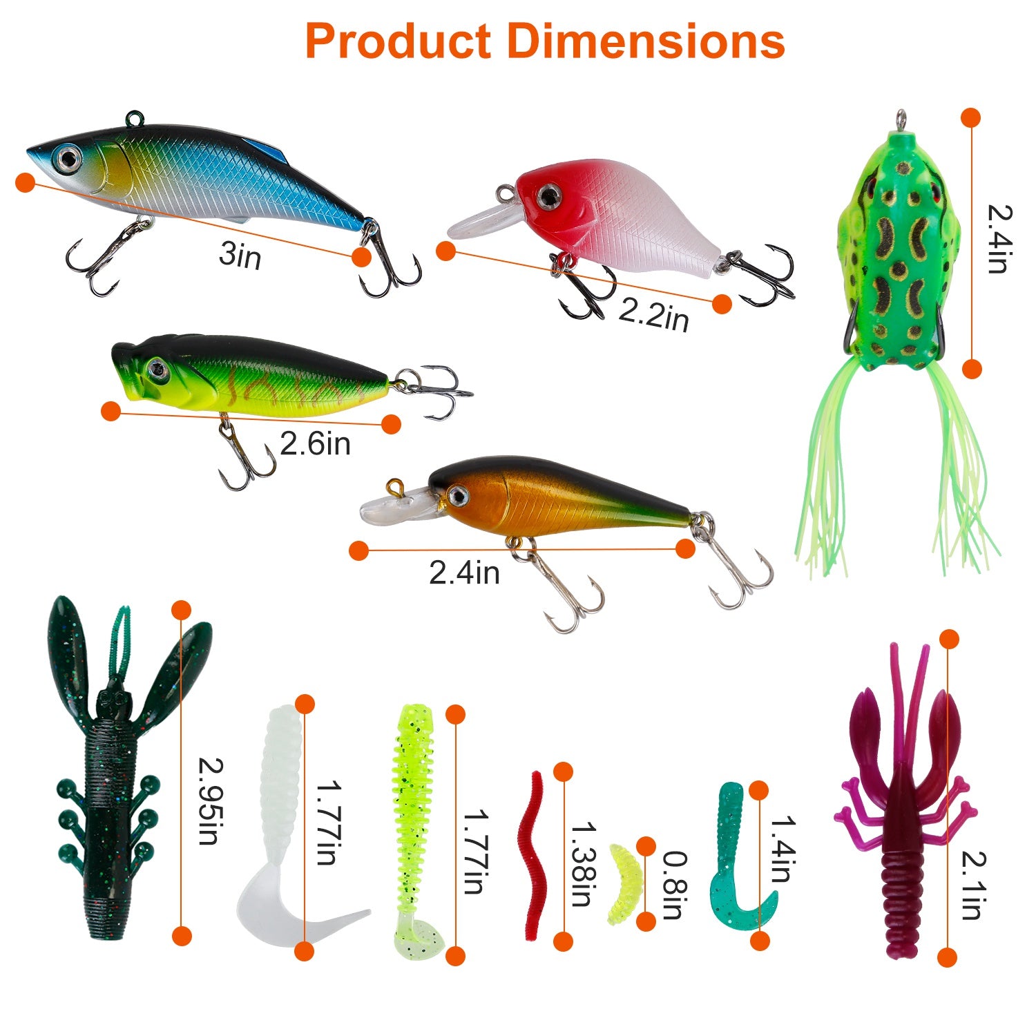 Lure Tackle Box — 383 Pieces, Bass Fishing