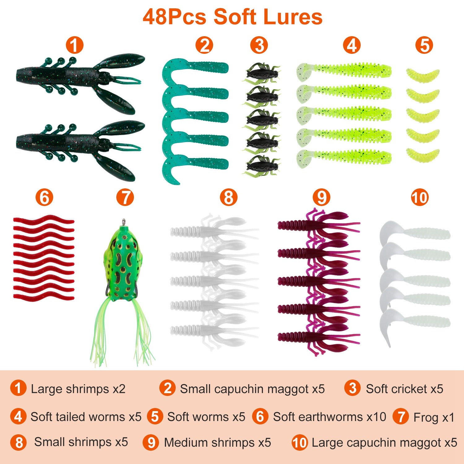 Lure Tackle Box — 383 Pieces, Bass Fishing