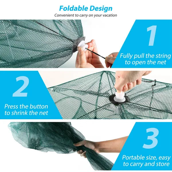 Collapsible Trap Net — Shrimp, Minnow & Crab