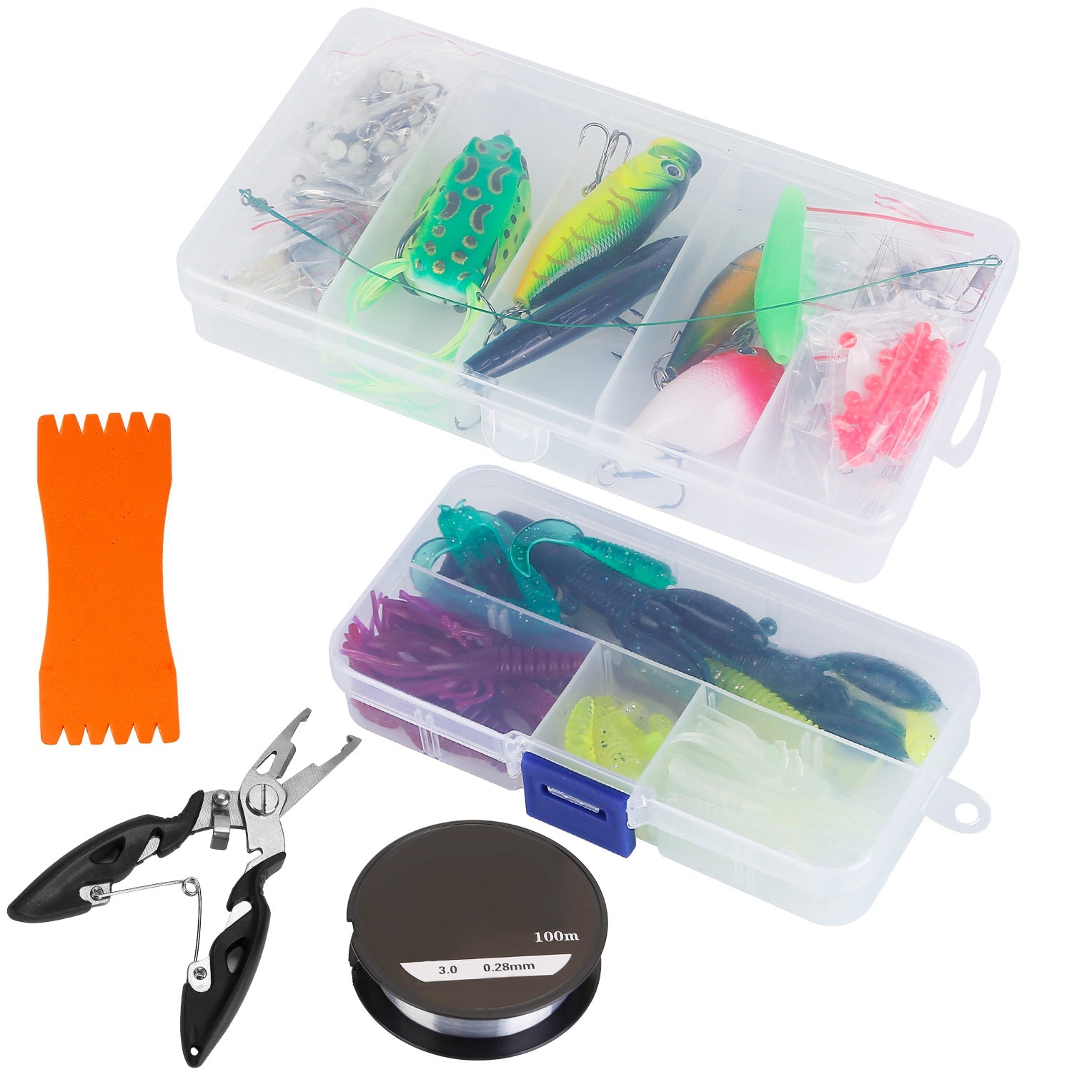 Lure Tackle Box — 383 Pieces, Bass Fishing