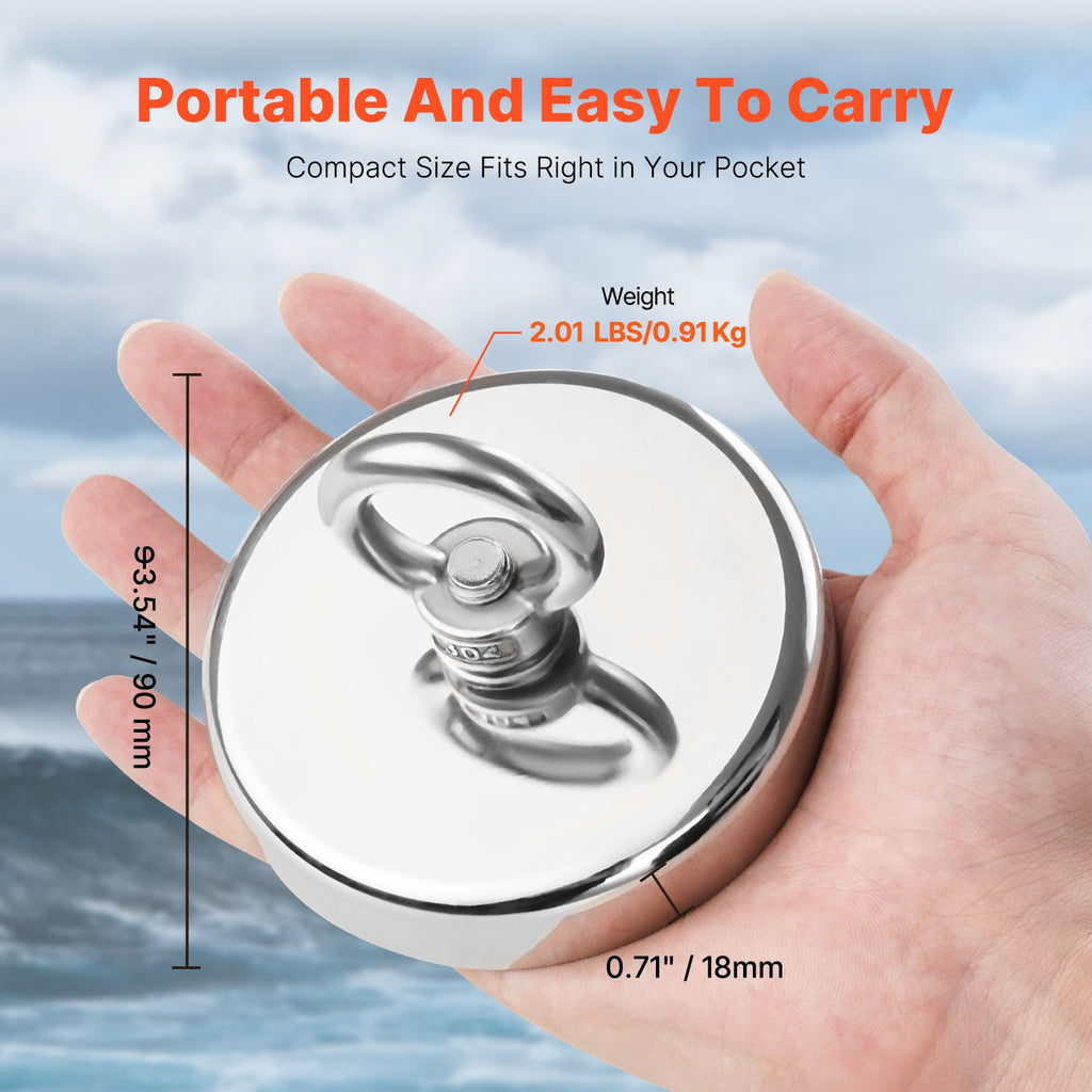 Fishing Magnet — 1000lb Pull, Neodymium